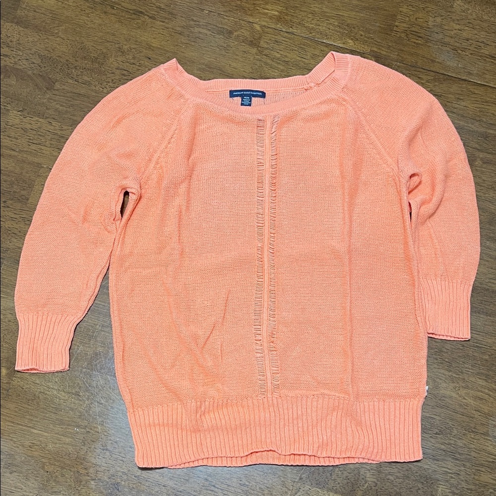 American Eagle Outfitters Coral Crew Neck Sweater